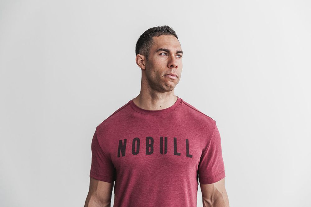 NOBULL Men's Tee - Wine - Ireland (1965YBJXV)